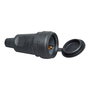 Kopp Base Aérea 2P+T Goma con Tapa, Negra, 16A 230V, IP44