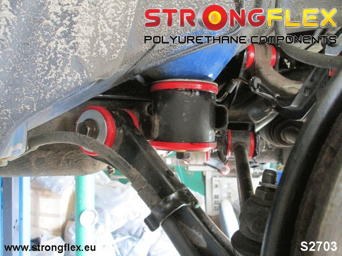 StrongFlex STF276165B Kit de Silentblocks de Poliuretano para Suspensión Trasera Compatible con Subaru Exiga, Forester, Impreza, Legacy, XV (YA, SH, GE GV GH GR, GP GJ, BM BR, GP)