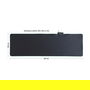 DeLOCK 12555 Alfombrilla de Ratón Gaming con Retroiluminación LED RGB, 920 x 303 x 3 mm, Color Negro, Cable 2 m