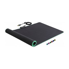 DeLOCK 12555 Alfombrilla para ratón con iluminación RGB Negro