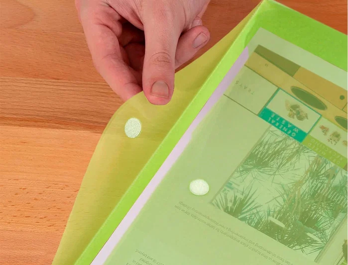 Liderpapel Carpeta dossier A4 con cierre de velcro verde