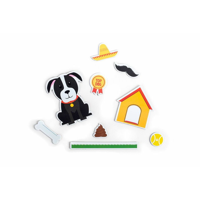 Imanes Magnet & Steel Perro Multicolor Metal 9 Piezas