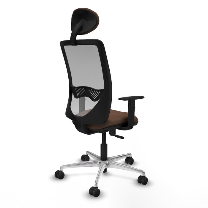 PIQUERAS Y CRESPO Silla de oficina Zulema con mecanismo Sincro, Marrón oscuro y Gris PIQUERAS Y CRESPO Silla de oficina Zulema con mecanismo Sincro, Marrón oscuro y Gris