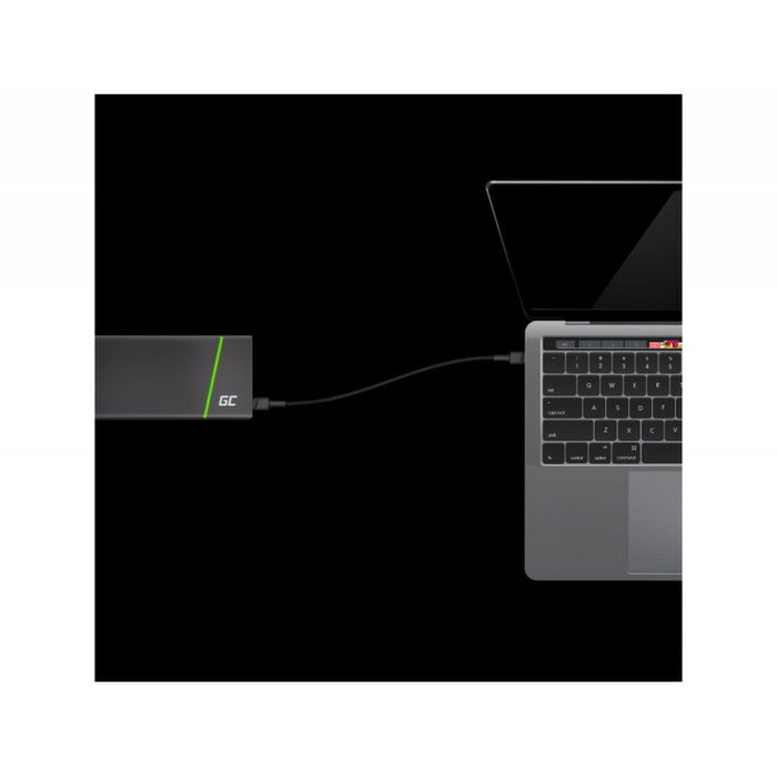 Green Cell Cable USB-C a USB-C KABGC31 30cm Negro QC 3.0