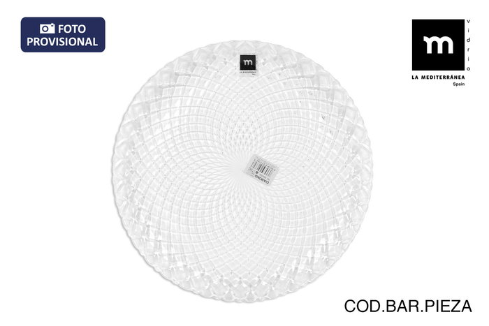 Inde Plato Llano "Diamond" Ø 26 cm (12 Unidades) Inde Plato Llano "Diamond" Ø 26 cm (12 Unidades)