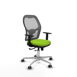 PIQUERAS Y CRESPO Silla de oficina Jorquera con mecanismo Sincro/Traslack, Pistacho y Gris