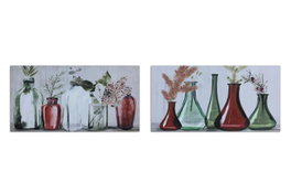 DKD Home Decor Cuadro Lienzo MDF 120x2,8x60 Jarrones Surtido de 2