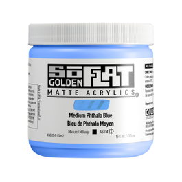 Golden SoFlat Colores Acrílicos Medio Thaloazul 473 ml