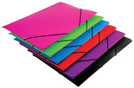 Carpeta De Gomas Y Solapas Polipropileno Fº Color Surtido 6 Colores (Set de 12)