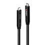 LINDY Cable Híbrido USB 3.2 Gen 1 y DP 1.4 USB C a USB C, 8 m, Negro