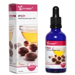 PLANNATUR Aceite de Argán 100% Puro 50ml para Rostro, Cuerpo y Cabello - Antiedad e Hidratante Natural
