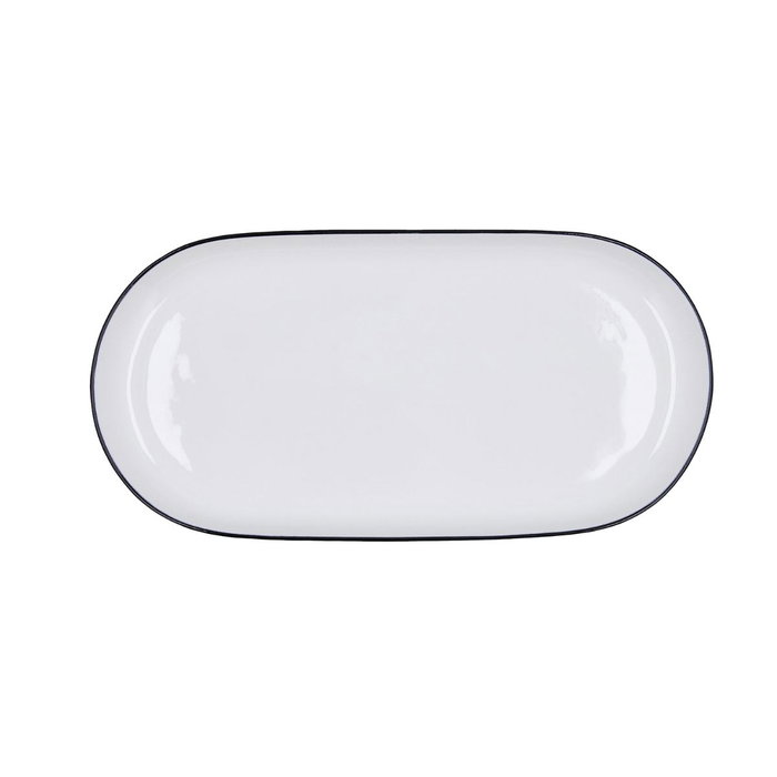 Quid Plato Bocata Gastro Black 32x16x3 cm (6 Unidades) Blanco y Negro