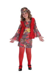 Creaciones Llopis Disfraz Infantil Party Ye-Ye Talla M (7 a 9 años)