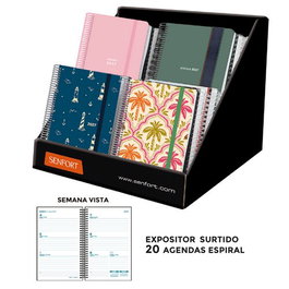 Senfort Agenda Anual 2027 Espiral 135x210 mm Surtido en Expositor de 20