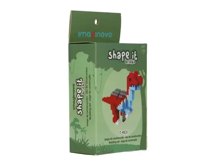 Imaginovo Juego de mini bloques de construcción Shape It dinosaurio rojo de 157 piezas