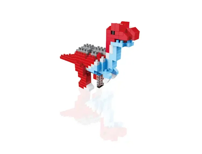 Imaginovo Juego de mini bloques de construcción Shape It dinosaurio rojo de 157 piezas