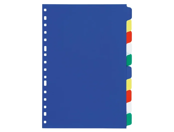 Liderpapel Juego de 10 Separadores de Plástico Formato Folio Liderpapel Juego de 10 Separadores de Plástico Formato Folio