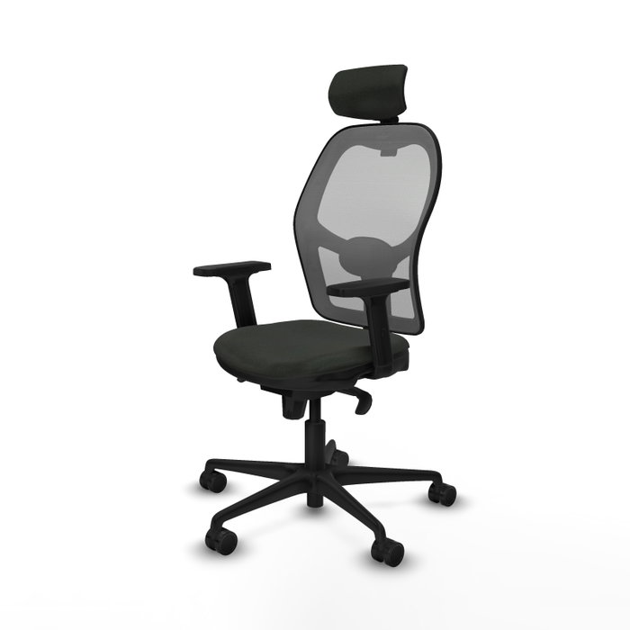 PIQUERAS Y CRESPO Silla de oficina Jorquera con mecanismo Sincro, Tela Negra y Malla Gris PIQUERAS Y CRESPO Silla de oficina Jorquera con mecanismo Sincro, Tela Negra y Malla Gris