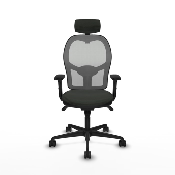 PIQUERAS Y CRESPO Silla de oficina Jorquera con mecanismo Sincro, Tela Negra y Malla Gris PIQUERAS Y CRESPO Silla de oficina Jorquera con mecanismo Sincro, Tela Negra y Malla Gris