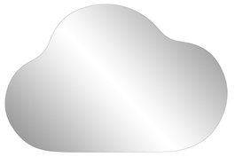 DKD Home Decor Espejo de Cristal Nube Plateado 60x40 cm