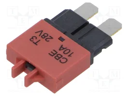 ESKA Fusible térmico de coche 10A 28VDC rojo