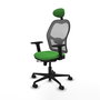 PIQUERAS Y CRESPO Silla de oficina Jorquera con mecanismo Sincro/Traslack, Verde y Gris