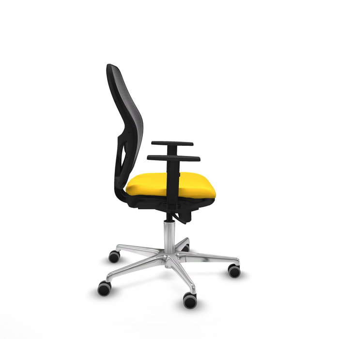 PIQUERAS Y CRESPO Silla de oficina Jorquera con mecanismo Sincro, Similpiel Amarillo y Malla Negra PIQUERAS Y CRESPO Silla de oficina Jorquera con mecanismo Sincro, Similpiel Amarillo y Malla Negra
