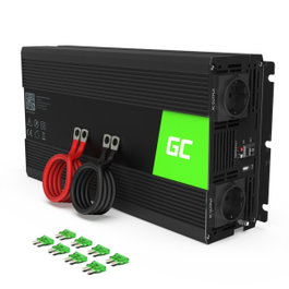 Green Cell Inversor de corriente INV24 24V a 230V 1500W