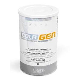 GEN PROFESSIONAL Colagen Sabor Neutro 350Gr Suplemento con Vitamina C, Magnesio y Ácido Hialurónico