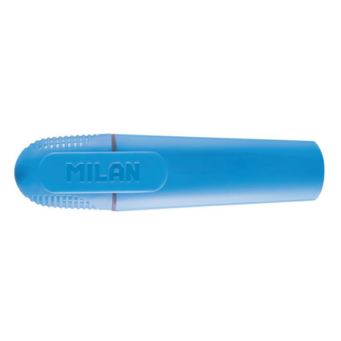 Milan Marcadores Fluorescentes Azul Punta Biselada Caja de 12 Unidades