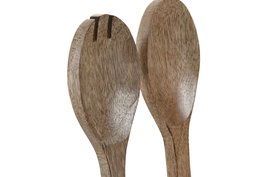 DKD Home Decor Set de 2 Utensilios Tropical National Oranges Multicolor Lacado Mango 9 x 2.2 x 34 cm