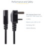 StarTech.com Cable de Alimentación BS 1363 a C13, 3m, Negro