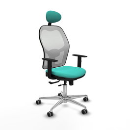PIQUERAS Y CRESPO Silla de oficina Jorquera Turquesa y Blanco