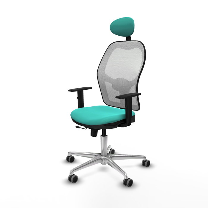 PIQUERAS Y CRESPO Silla de oficina Jorquera Turquesa y Blanco