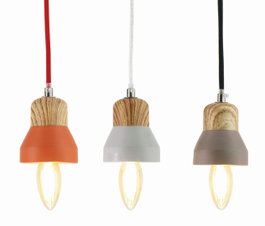 DKD Home Decor Lámpara de Techo de Metal y Cemento Surtida