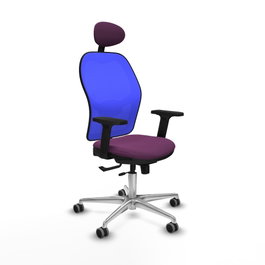 PIQUERAS Y CRESPO Silla de oficina Jorquera Sincro/Traslack Morado/Azul