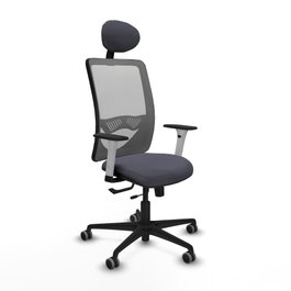 PIQUERAS Y CRESPO Silla de oficina Zulema Gris con mecanismo Sincro/Traslack