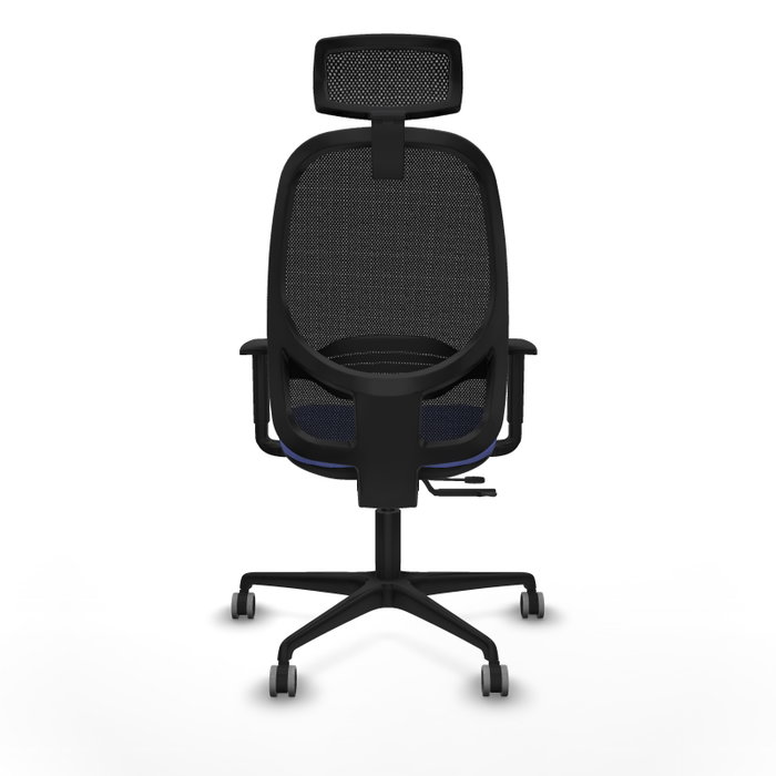 PIQUERAS Y CRESPO Silla de oficina Cilanco con mecanismo Sincro/Traslack, Azul claro y Negro