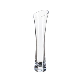 Ixia Florero de Cristal Transparente 6 x 6 x 23 cm con Borde Cortado en Frío (Pack de 2)