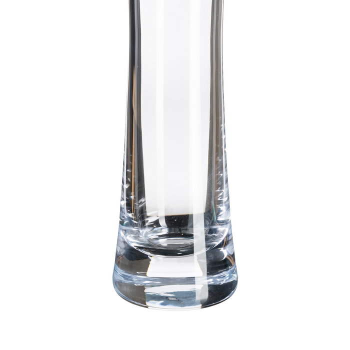 Ixia Florero de Cristal Transparente 6 x 6 x 23 cm con Borde Cortado en Frío (Pack de 2)