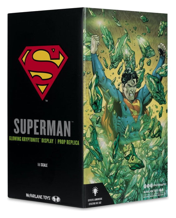 Superman DC Direct Réplica 1/1 Kryptonite Display (Gold Label) 18 cm