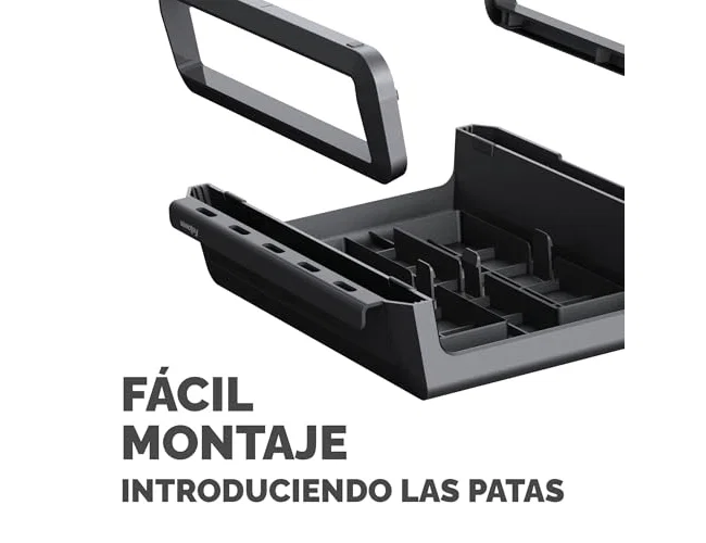Fellowes Breyta Elevador para Monitor con 3 Ajustes de Altura, Negro/Gris