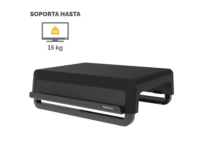 Fellowes Breyta Elevador para Monitor con 3 Ajustes de Altura, Negro/Gris