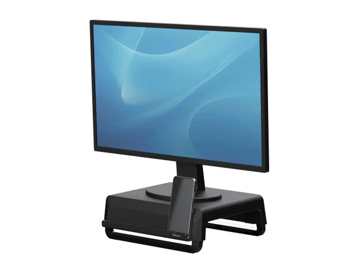 Fellowes Soporte para Monitor Breyta con 3 Ajustes de Altura, Soporta hasta 30 kg, 350x300x80/118/155 mm, Negro Fellowes Soporte para Monitor Breyta con 3 Ajustes de Altura, Soporta hasta 30 kg, 350x300x80/118/155 mm, Negro