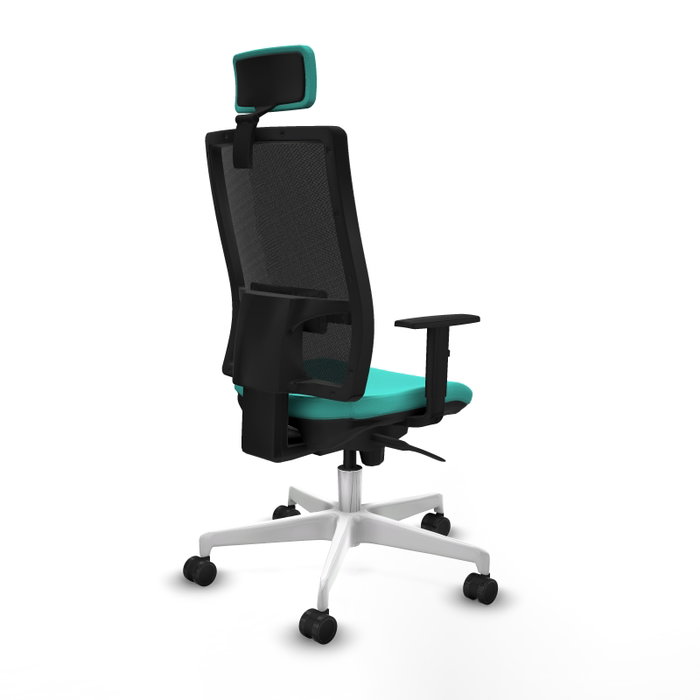 PIQUERAS Y CRESPO Silla de oficina Horna con mecanismo Sincro, Turquesa y Negro PIQUERAS Y CRESPO Silla de oficina Horna con mecanismo Sincro, Turquesa y Negro