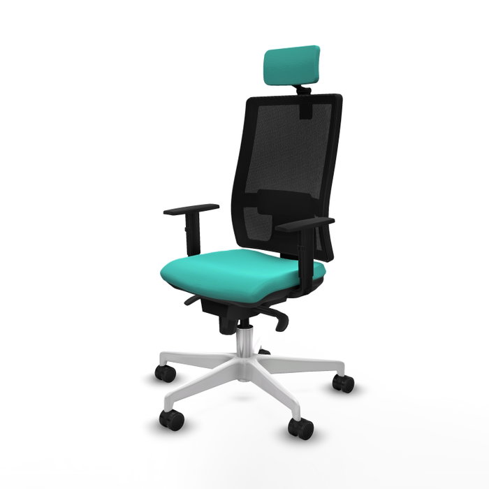 PIQUERAS Y CRESPO Silla de oficina Horna con mecanismo Sincro, Turquesa y Negro PIQUERAS Y CRESPO Silla de oficina Horna con mecanismo Sincro, Turquesa y Negro