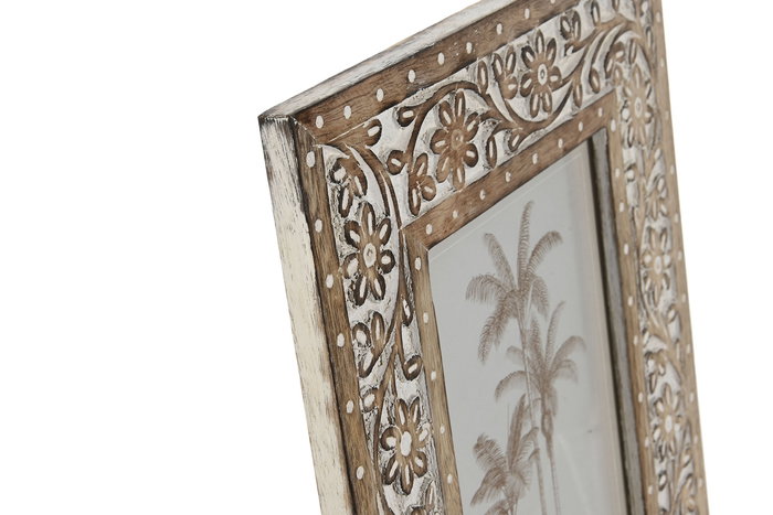 DKD Home Decor Marco de Foto 15x20 Blanco Natural Mango y Cristal 2 x 31.5 x 26.5 cm DKD Home Decor Marco de Foto 15x20 Blanco Natural Mango y Cristal 2 x 31.5 x 26.5 cm