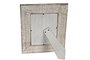 DKD Home Decor Marco de Foto 15x20 Blanco Natural Mango y Cristal 2 x 31.5 x 26.5 cm
