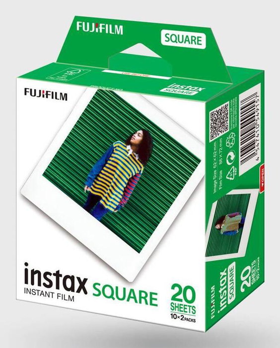 Fujifilm Instax Square Film con marco blanco (2x10 fotos)