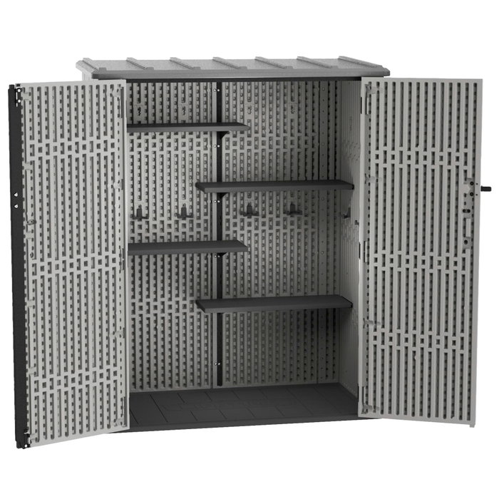 Lifetime Armario exterior vertical Rough Cut™ 1445 litros con estantes y colgadores